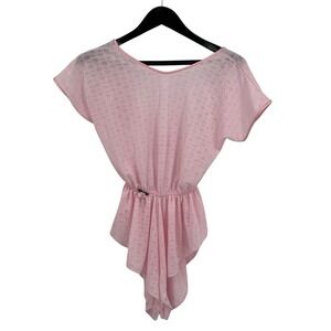Night Winks Vintage 90s NEW Pink Sz M Coquette Heart Jumper Sleepwear